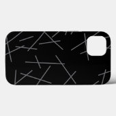 Modern, eenvoudig, rommelig, trendy grafisch lijnp Case-Mate iPhone case (Achterkant (horizontaal))