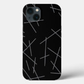 Modern, eenvoudig, rommelig, trendy grafisch lijnp Case-Mate iPhone case (Achterkant)
