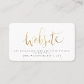 Modern Eenvoudig Script Bruiloft website Insert ka Plaatskaartje (Voorkant)