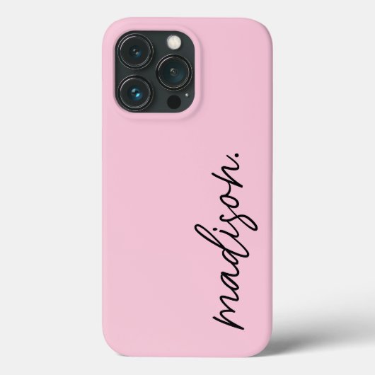 Modern eenvoudig script trendy stijlvol blush roze Case-Mate iPhone case (Achterkant)