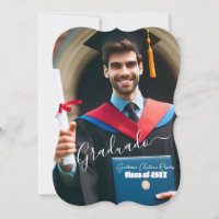 Modern eenvoudig Spaans fotoscript Afstudeerder