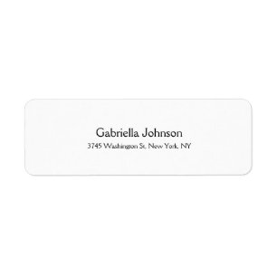 Modern eenvoudig stijlvol professioneel trendy wit etiket