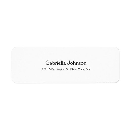 Modern eenvoudig stijlvol professioneel trendy wit etiket (Voorkant)