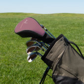 Modern eenvoudig stoffig Roos Minimal Script Golfheadcover (Insitu)