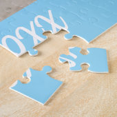 Modern Eenvoudig Strand Familie Foto Jigsaw Puzzel (Zijkant)