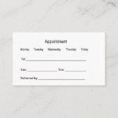 Modern eenvoudig tandartspraktijk aanbevelingskaartje (Achterkant)