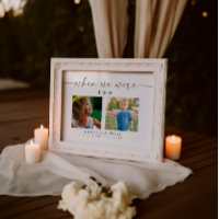 Modern Eenvoudig Trouwen Baby Afbeelding Tafelnumm