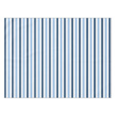 Modern eenvoudig tweekleurig blauw en wit gestreep tafelkleed (Voorkant (Horizontaal))