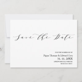 Modern, eenvoudig, typografie-huwelijk save the date