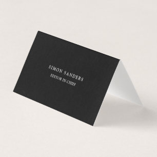 Modern Eenvoudig Uniek Minimalistisch Zwart Visitekaartjes