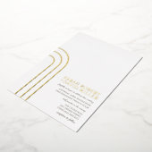 Modern Eenvoudig Wit Goud Classy Bruiloft Folie Uitnodiging (Gedraaid)