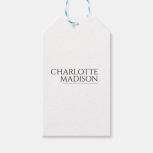 Modern Eenvoudig Wit Trendy Minimalistisch Eenvoud Cadeaulabel