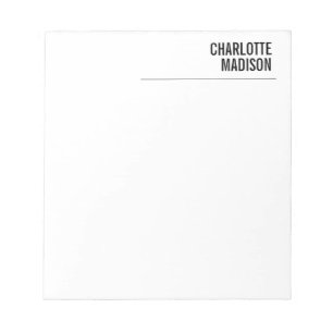 Modern Eenvoudig Wit Trendy Minimalistisch Eenvoud Notitieblok