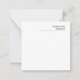 Modern Eenvoudig Wit Trendy Minimalistisch Eenvoud Notitiekaartje
