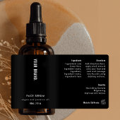 Modern eenvoudig zwart 2 OZ druppelaar flesetiket Etiket