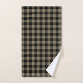 Modern Eenvoudig Zwart Bruin Buffel Plaid Bad Handdoek (Handdoek)
