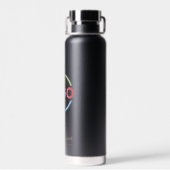Modern Eenvoudig Zwart Goud Bedrijf Business Logo Waterfles (Achterkant)