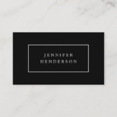 Modern eenvoudig zwart grijs QR code professional Visitekaartje (Voorkant)