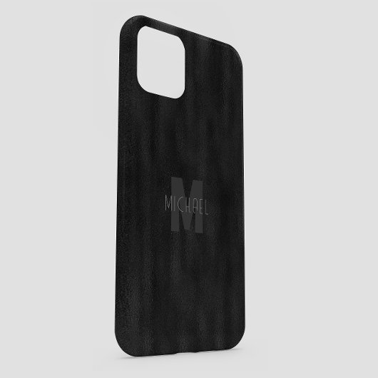 Modern Eenvoudig Zwart Minimalistisch Getextureerd Case-Mate iPhone Case