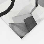 Modern Eenvoudig Zwart Wit Abstract Vine Fleece Deken (Hoek)