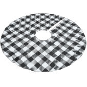 Modern Eenvoudig Zwart Wit Gingham Check Kerstboom Rok (Gekanteld)