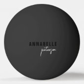 Modern eenvoudig zwart-wit minimaal script pingpongballen (Voorkant)