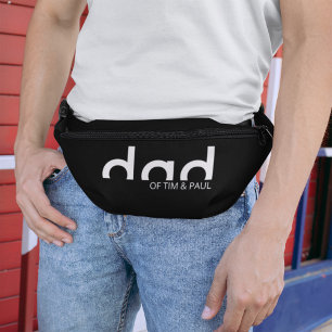 Modern Eenvoudig Zwart-Wit Papa Heuptasje
