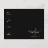 Modern Eenvoudig Zwart-Wit-RSVP-Bruiloft- Briefkaart (Voorkant)