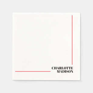 Modern Eenvoudig Zwart Wit Trend Minimalistisch Ee Servet