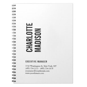 Modern Eenvoudig Zwart Wit Trendsettend Minimalist Notitieboek