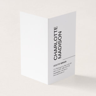 Modern Eenvoudig Zwart Wit Trendsettend Minimalist Visitekaartjes