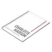 Modern Eenvoudig Zwart Wit Trendy Minimalistisch E Notitieboek (Linkerzijde)