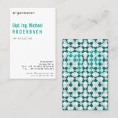 Modern, eerste, mit Monogram für Angeber Visitekaartje (Voorkant / Achterkant)