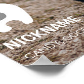 Modern Eerste Verjaardagsfoto Milestone Poster (Hoek)