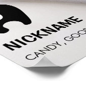 Modern Eerste Verjaardagsfoto Milestone Poster (Hoek)