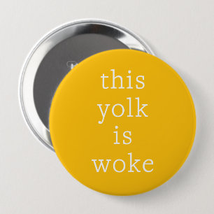 Modern Egg Trending Funny Humor Deze dooier is wak Ronde Button 4,0 Cm