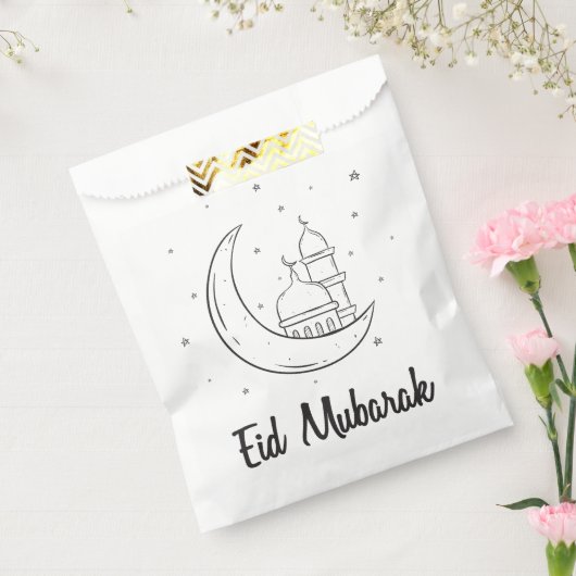 Modern Eid Mubarak Cute Eid Goodie Bag Bedankzakje (Gezegeld)