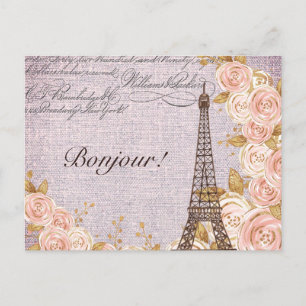 Modern  Eiffel Tower Paris Frankrijk Briefkaart