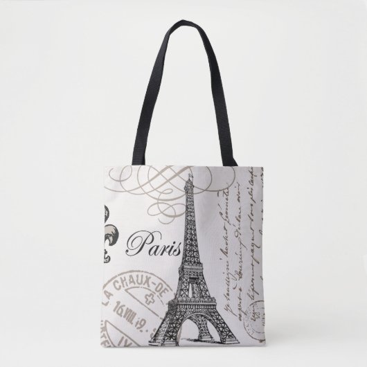 MODERN  EIFFEL TOWER TOTE BAG (Voorkant)
