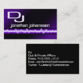 Modern Electric Professional DJ Visitekaartje (Voorkant / Achterkant)