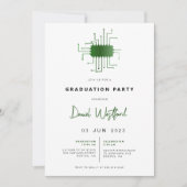 Modern Electrical Engineer Gradution Party nodigt Kaart (Voorkant)