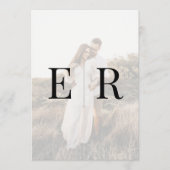 Modern Elegaant Monogram Foto Huwelijksprogramma Programma (Voorkant)
