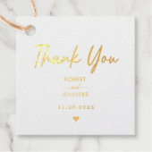 Modern Elegance Black Wedding Bedankt Bedankjes Labels (Voorkant)