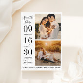 Modern Elegance Black Wedding Foto Save The Date