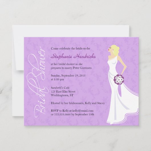 Modern Elegance Bridal Shower Kaart (Voorkant)