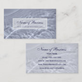 Modern Elegance Chic Silver Water Satin Visitekaartje (Voorkant / Achterkant)