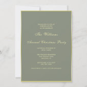 Modern Elegance Christmas Party Kaart (Achterkant)