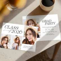 Modern Elegance Class of 2026 Photo Graduation