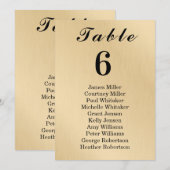 Modern Elegance Gold Table Number Seating Chart (Voorkant / Achterkant)