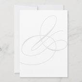 Modern Elegance golden Wedding Wedding Invitation Kaart (Achterkant)